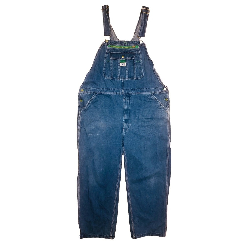 Vintage Liberty‎ Denim Bib Overalls Men's 42x30 Blue Workwear Carpenter Farmer